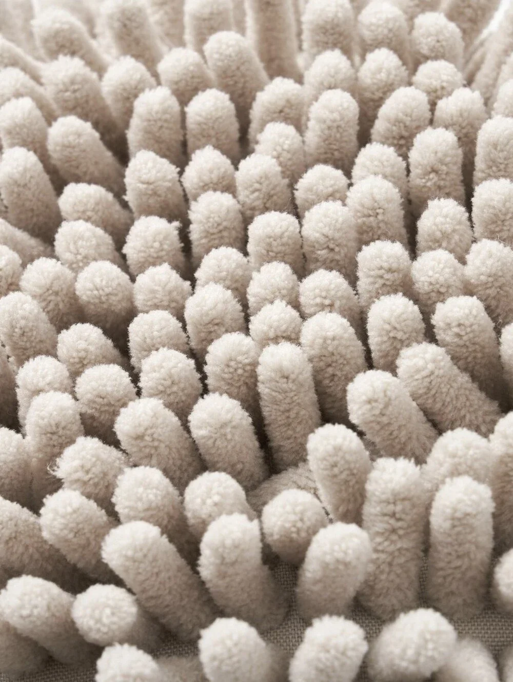 3-Pack Multipurpose Microfiber Plush Chenille Bath Scrubber White Beige Gray